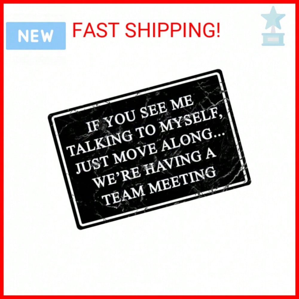 Metal Tin Sign Wall Decor Office Funny Novelty Art Retro Vintage Humorous Talking To Myself