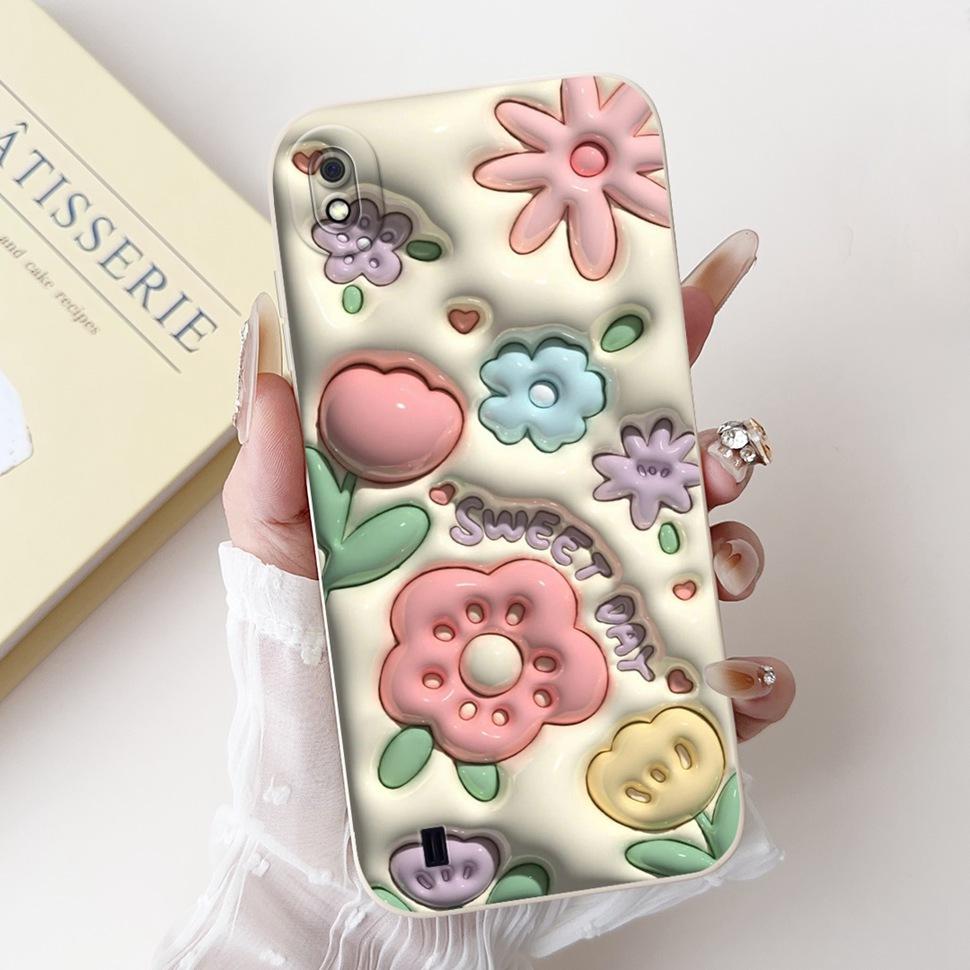 Schutzhülle für Samsung Galaxy A10 Hülle Niedlicher Hase Weiches Silikon Funda für Samsung A10 A105F A105G GalaxyA10 Handygehäuse