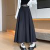 Women's Skirt Autumn and Winter New Pleated Skirt Suit Thickened Sweet Style Skirt High Waist Slim A-line Mid-length Skirt