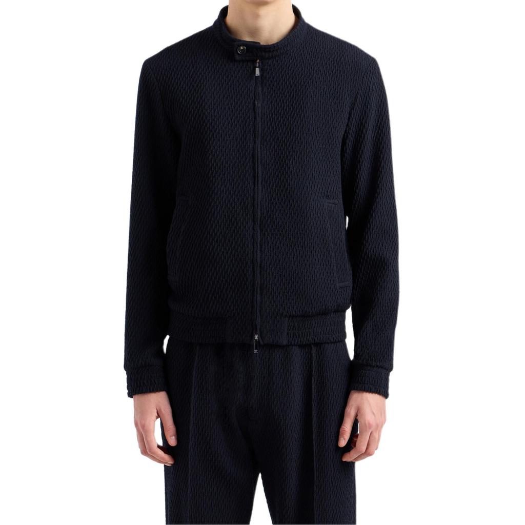 EMPORIO ARMANI Blouson In 3D effect Virgin wool Stretch Jersey Knit EM000185-TE11221-UB109