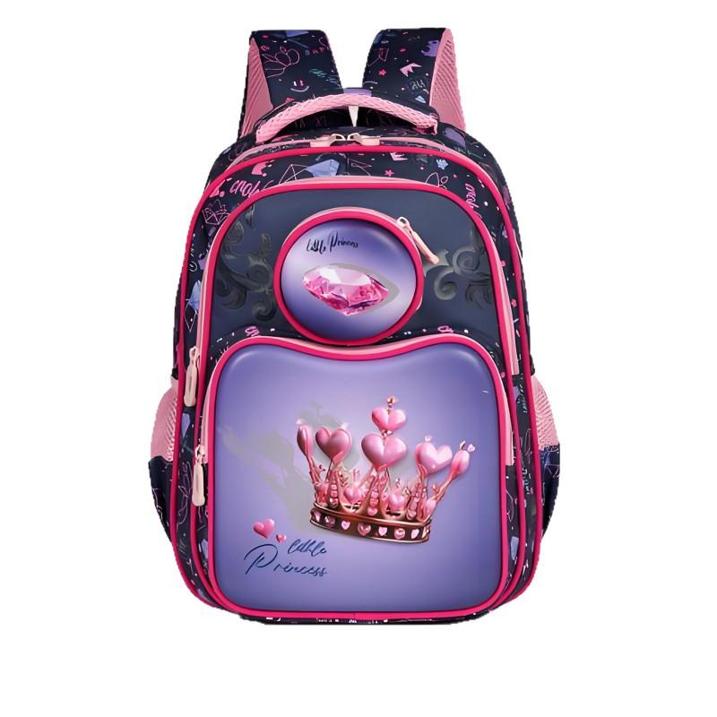 Kids School Backpack Grades 3-4 3D Hard Shell Cartoon Design Lightweight Waterproof Oxford Fabric With Air Cushion Straps