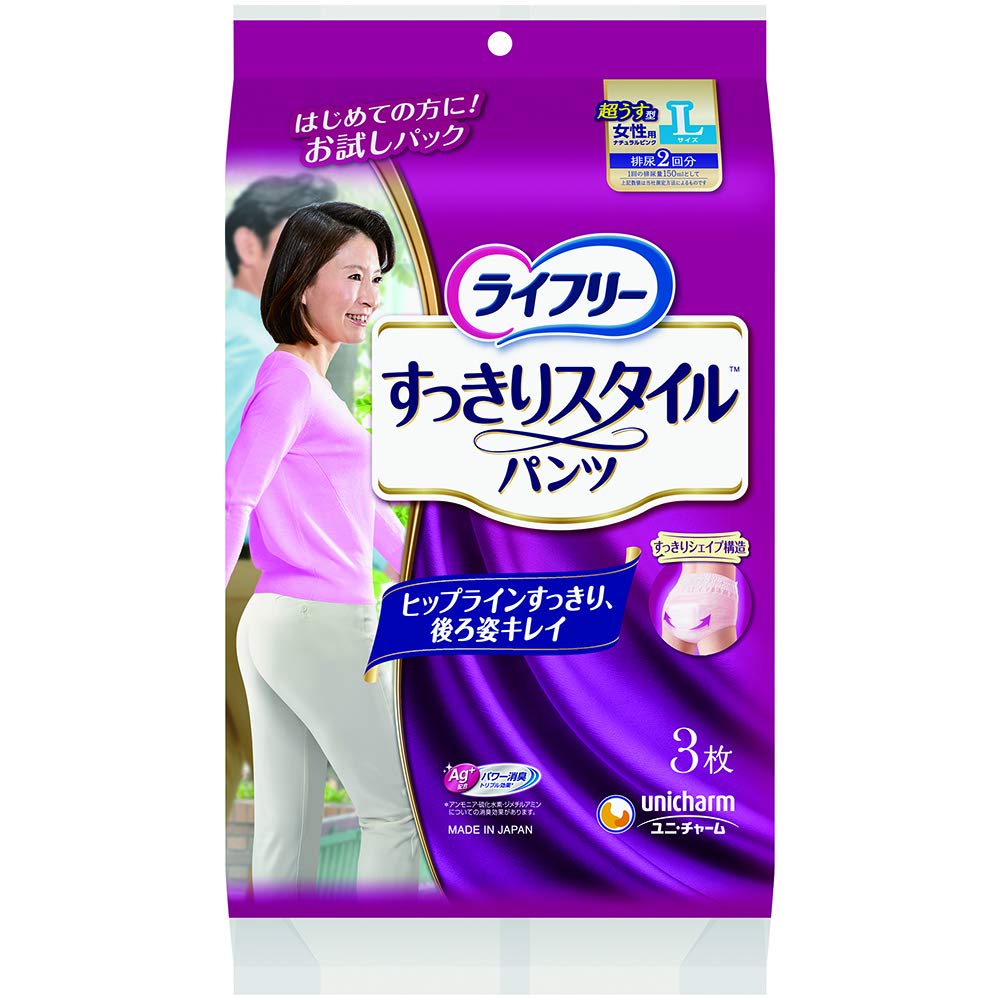 

Трусы Lifree Slim Style для пробного размера 3 2 впитываемости для тех, кто может выходить на улицу Женщины, Упаковка, L, Трусы, (Для одного)