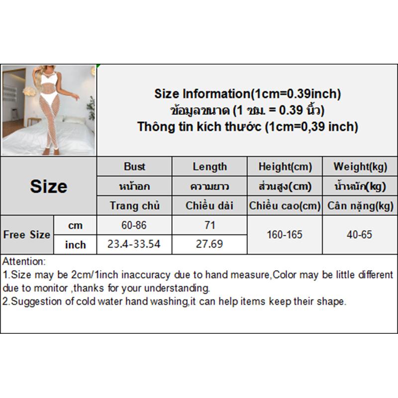 Sleeveless Transparent Hollow-Out Sexy Lingerie Mesh Bodysuit Stockings