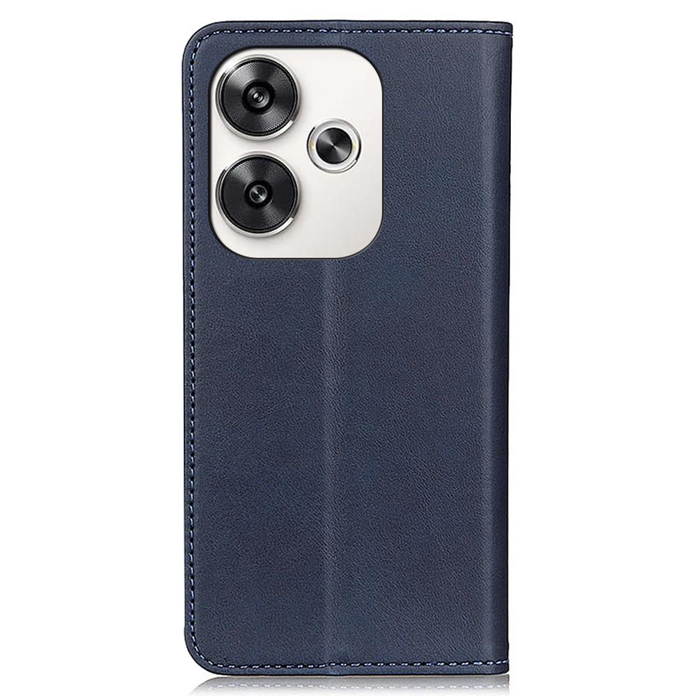 For Xiaomi Poco F6 5G/Redmi Turbo 3 5G Protective Case Split Leather Magnetic Closing Wallet Phone Shell
