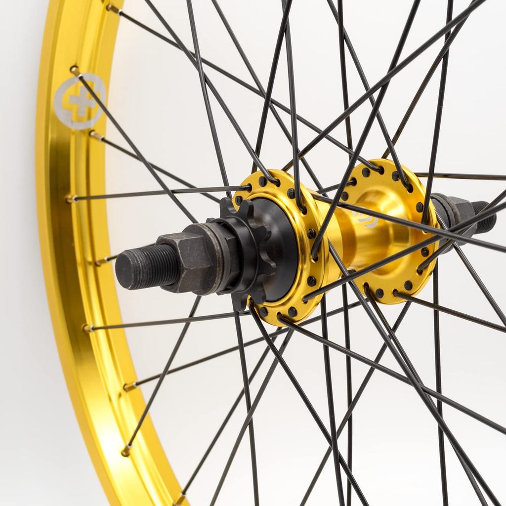 Salt BMX Laufrad Everest Kassette Hinten 20 Zoll Kompatibel mit 14mm Achse Gold