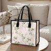 Floral Tote Bag Stylish Daily Shoulder Bag for Shopping Work Travel