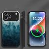 Ink landscape painting Suitable For iPhone 16E 17 Pro Max 15 Pro 14 13 Plus 12 mini 11 16 Air 17Pro magnetism Glass Phone Case