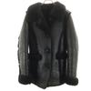 PALMUS Cuir de mouton Manteau en mouton F noir Femme Occasion