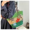 Women's Large Capacity Summer Woven Straw Beach Bag with Starfish Decoration