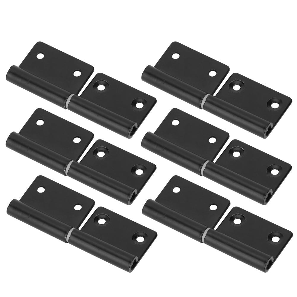 6Pcs Stainless Steel Flag‑Shaped Door Hinge Hardware Fittings for Cabinet Cupboard Furniture