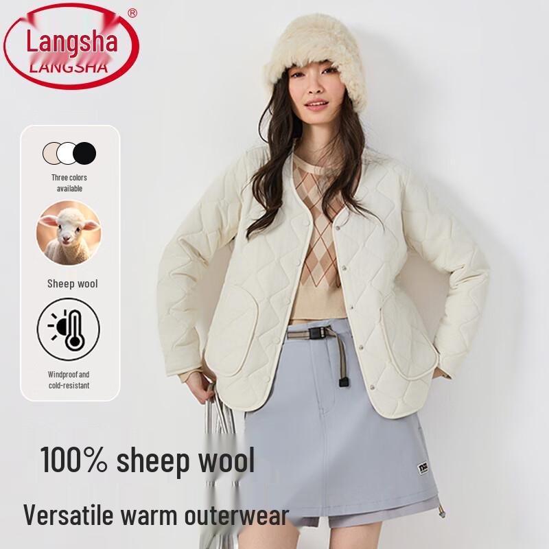 

Langsha 2025 Lightweight 100% Wool-Lined V-Neck Jacket XL (110-135 lbs)