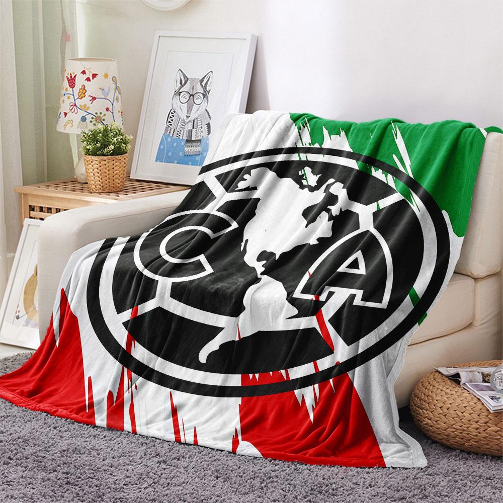 1PC Club America Patterned Flannel Blanket Suitable For All Seasons for Home Decor Warmth and Comfort Gifts Holiday Present