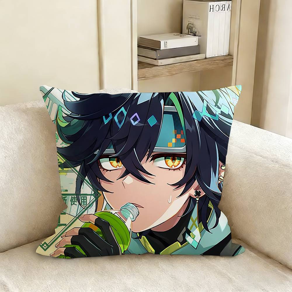 GGenshin IImpact KKinich MMualani Pillow Cover Sofa Cushion Cover Home Room Decoration Children Gift