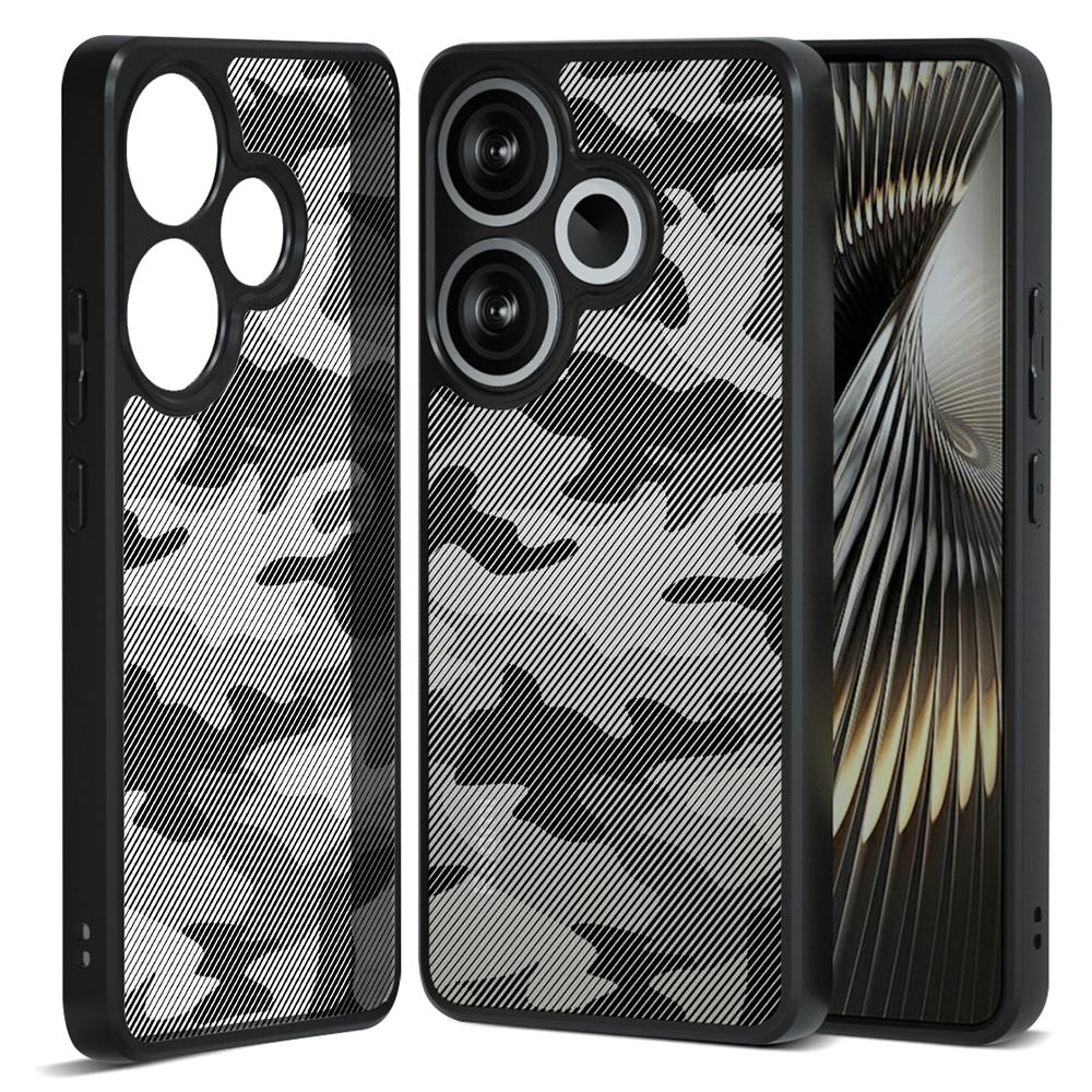 

IBMRS For Xiaomi Redmi Turbo 3 5G/Poco F6 5G Case TPU+PC Hybrid Phone Cover Artistic Camouflage