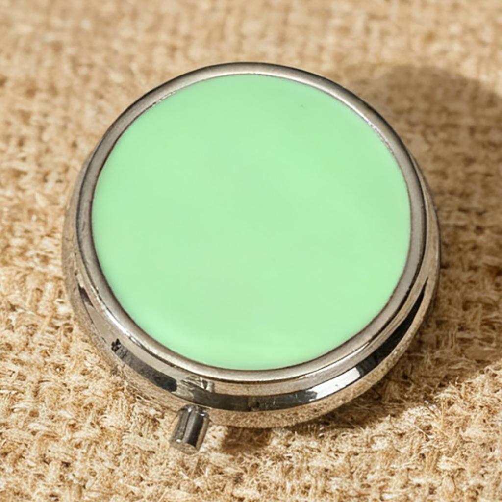3 Cell Metal Pill Boxes Stainless Steel Round Pill Boxes Medicine Organizer Container Medicine Case Splitters Pill Candy Box