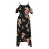 Fashion Women's Print Sexy Halter Short Sleeved Summer Dress