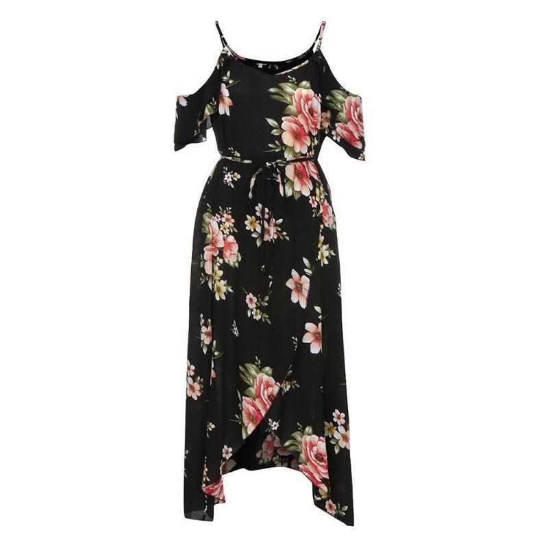 Fashion Women's Print Sexy Halter Short Sleeved Summer Dress