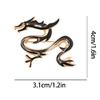 Unique Dragon Badge Pin Ornament Retro Dragon Form Lapel Pin for Statement Style