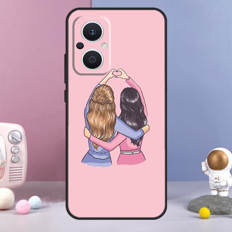 Best Friends BFF Matching Funda For OPPO Reno 14 F 11F 12F 13F 10 11 12 13 Pro 7 8 Lite OPPO Find X8 X6 X5 X9 Pro Case