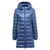 Women's Hooded Long Sleeve Mid‑Length Loose Fit Lightweight Puffer Down Coat Winter Warm Outerwear Jacket