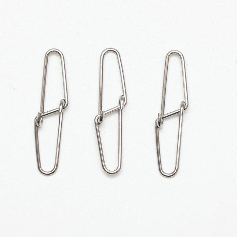 Rhombus Stainless Steel Double Snap Pin Connector for Fishing Lures
