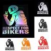 Verschiedene Größen Respekt für Biker Autoaufkleber Wasserdichter Aufkleber Aufkleber Lustiges Vinyl Fahrrad Motorrad Auto Auto Styling Dekoration