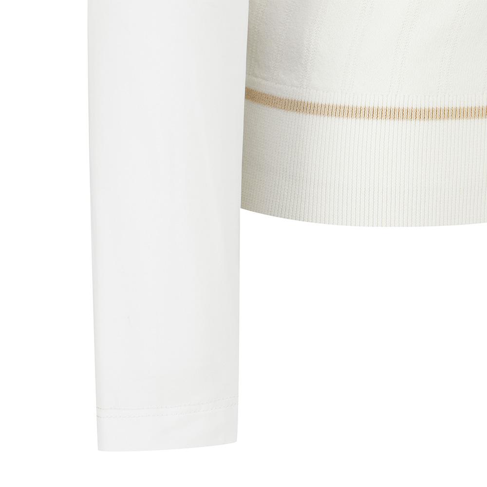 MALBON GOLF Women'S Cooling Sleeve Hybrid Knit White (Woman)
