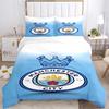 Ensemble de literie 3 pièces avec écusson de Manchester City Pour toutes les tailles Nouveau Housse de couette imprimée 3D Couette Housse de couette Taie d'oreiller Décoration de chambre