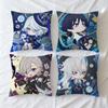 Cute Impact Cushion Cover Version Genshin Soft Case Q Sofa Living Room Home Comfortable Office Decor Protective Pillow Covers