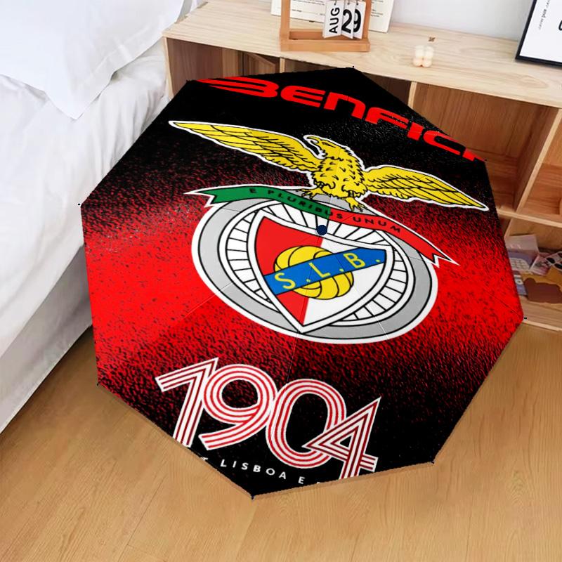 1PC Benfica Football Club Printed Umbrella Folding umbrella, automatic umbrella 8-Frame for Travel, camping Fan gifts Christmas Gifts