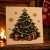 Handgefertigte Dekorationsornamente DIY Weihnachts-Perlenmalerei Kunst-Kit mit Holzrahmen, Basteln, Kranz-/Weihnachtsmann-Bastelsets zur Entspannung Claus/Weihnachten