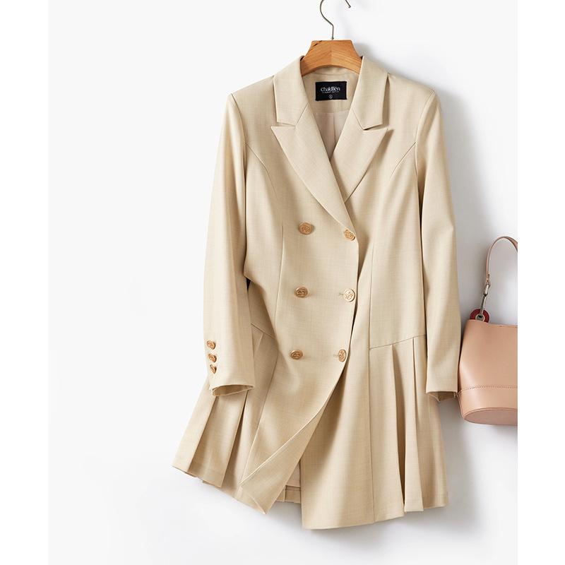 Универсальное плиссированное платье 659 - Новый дизайн L легкие хаки