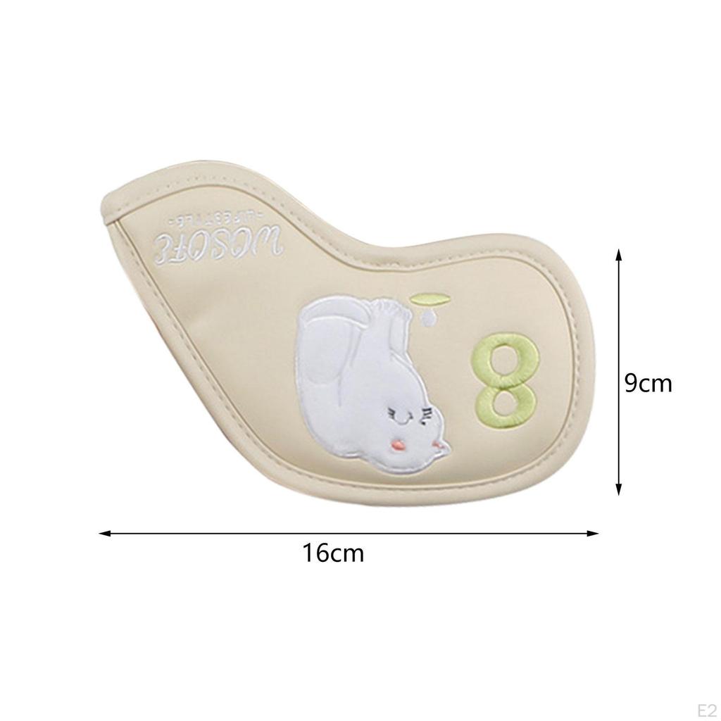 9 Pieces Golf Club Head Covers Iron Set Training Equipment Gift Protector for Most Irons