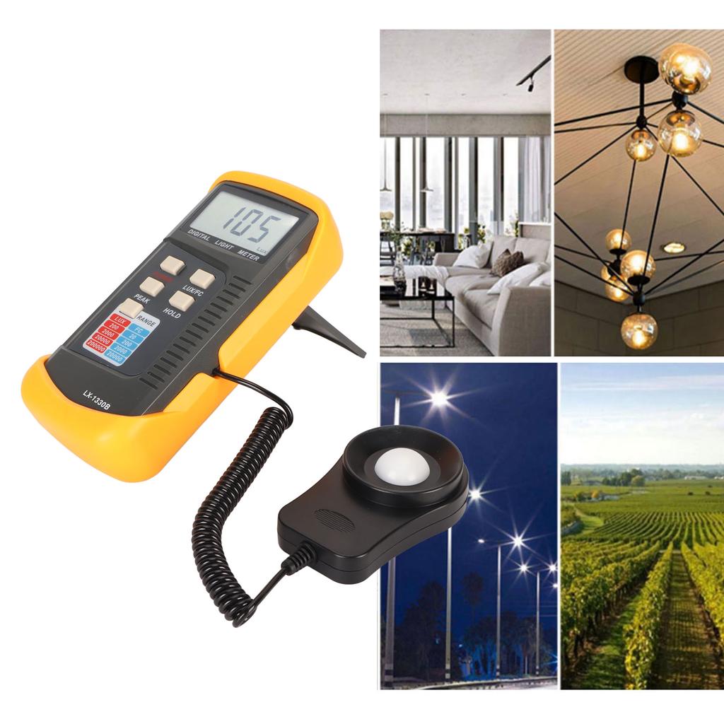 LX1330B Light Meter Split Type Digital Illuminance Meter High Accuracy Photometer Range Up To 200,00