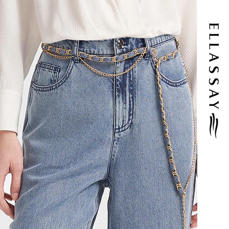 ELLASSAY Women's Tencel Lyocell Wide-Leg Denim Jeans