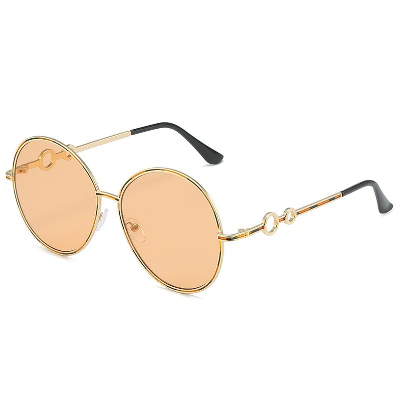 

Солнцезащитные очки с большой оправой, Ретро круглые универсальные очки, Уличная фотография, Литературные и простые солнцезащитные очки regular