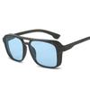 Punk Style Women's Sunglasses Vintage Square Double Bridge Man Sun Glasses Driving Hiking Man's Sunglass