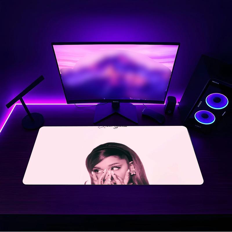 Ariana Grande (14) Mouse pad with a non slip rubber base suitable for home offices and an ideal gift for gamers