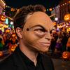Soft Face Fitting Mask Halloween Mask, Realistic Alien Shape Costume Props, Lightweight PU Comfortable Cosplay Foam for Carnival Party Breathable