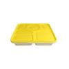 Disposable Yellow 6-Compartment Takeout Meal Box