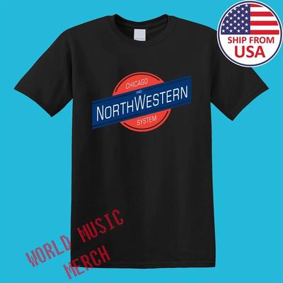 Chicago North Western Railway Herren Schwarz Größe S-5XL