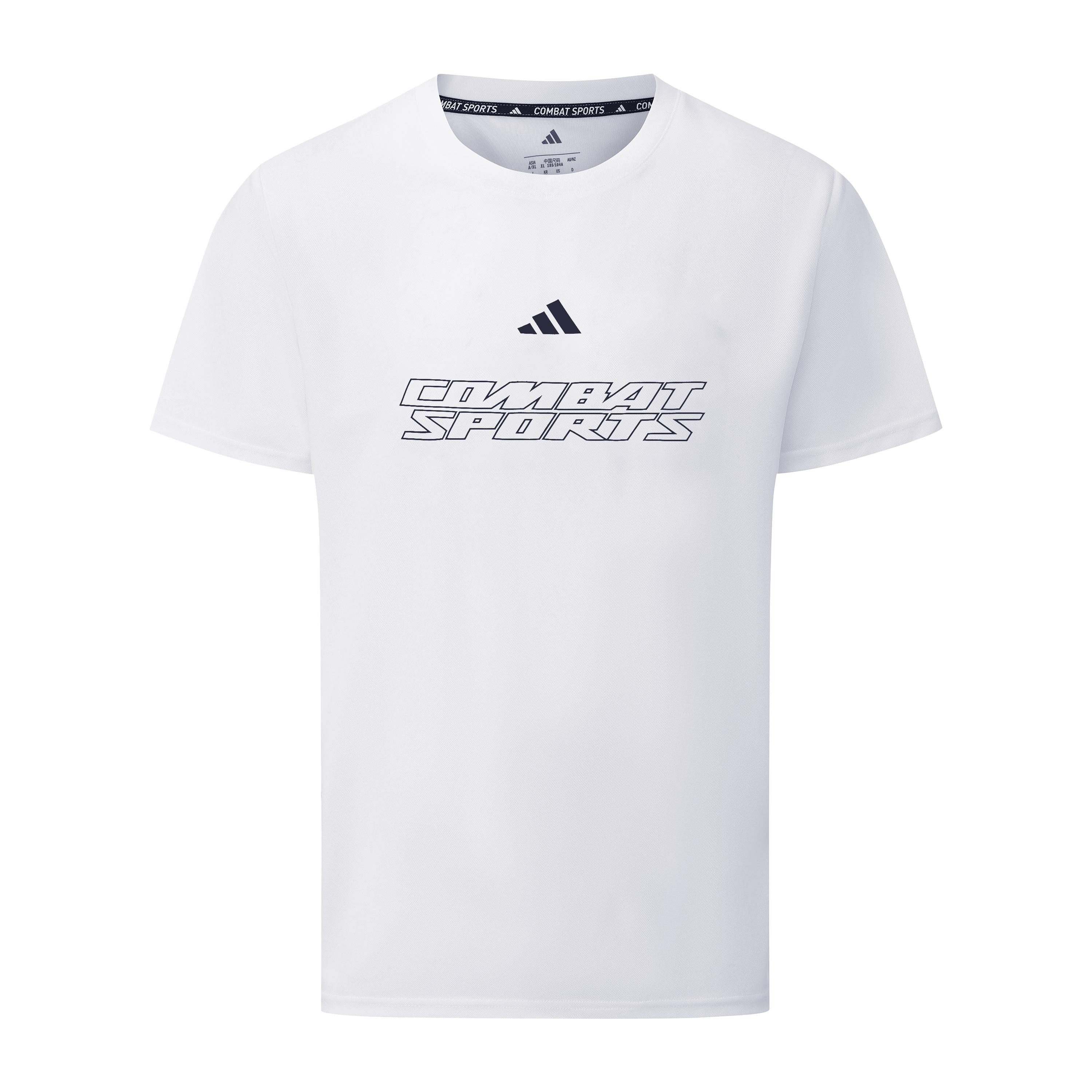 Adidas Quick Dry Crew Neck Short Sleeved Unisex White Black CLTS26CS1P-WB 2XL