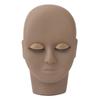 Lash Mannequin Head Makeup Eyelash Extension Practice Doll Head with 3 Pairs Removable Eyelids Double Layer Lashes