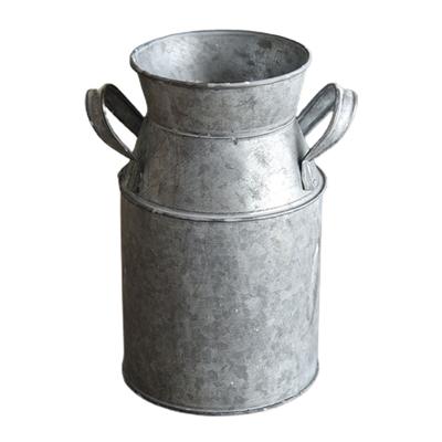Blechblumenvaseneimer 18,5 cm hoch Metallpflanzer für Heimdekoration