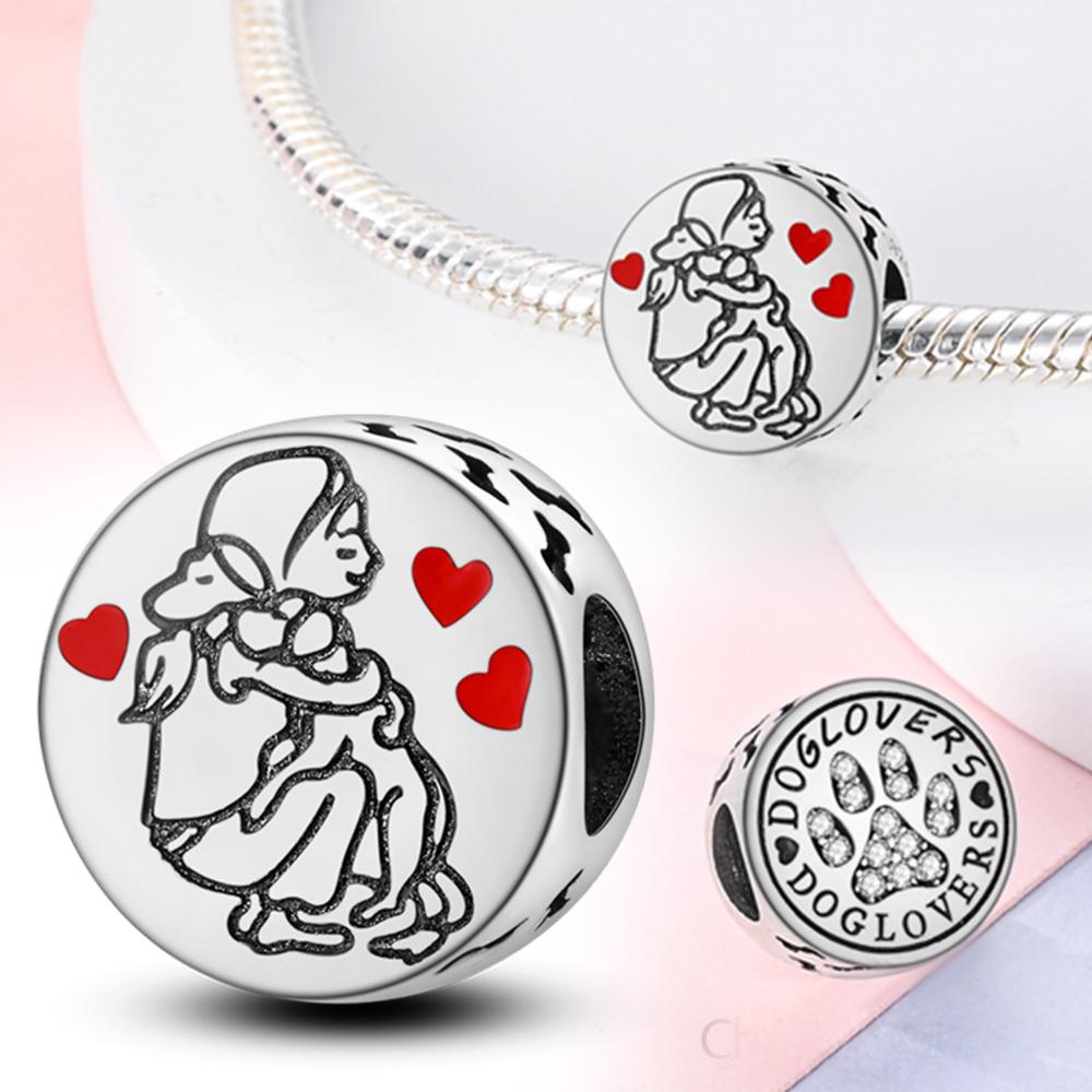 

Original Charms Copper Plated Pendants For A Girl Who Loves Dogs Fit Bracelets For Women Jewelry Making Fine Gifts