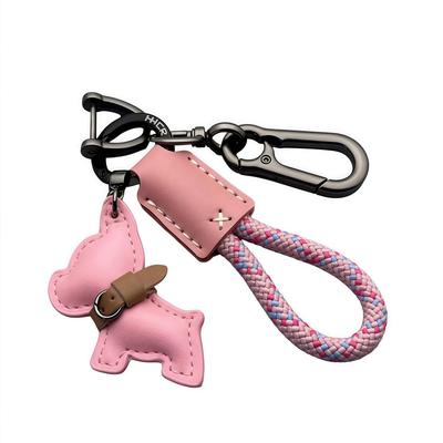 [Qianheng] Keychain, Car, Carabiner, Braided Leather, Bicycle, Keychain, Stylish Bike