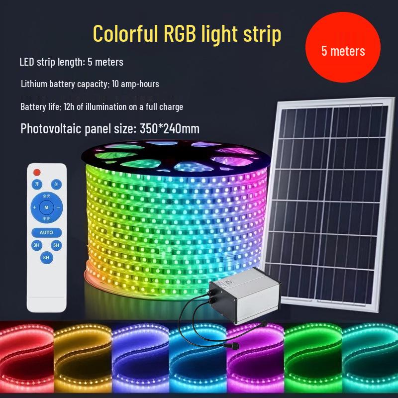 

Solar RGB Color-Changing Light Strip for Playgrounds and Basketball Hoops