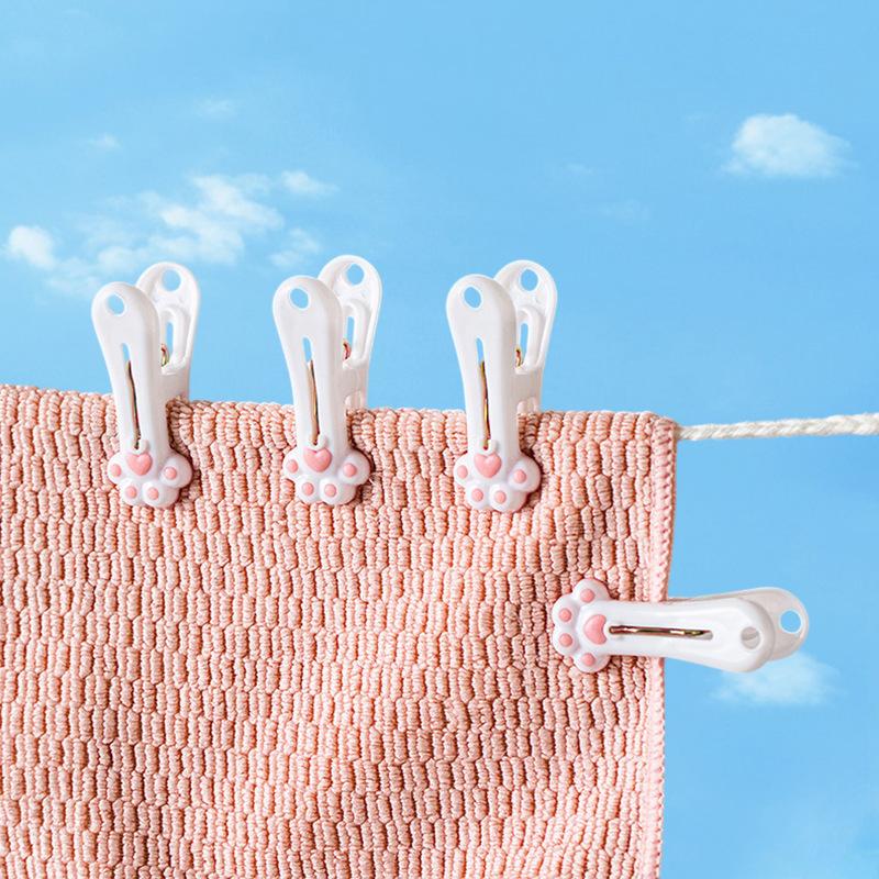 Niedliche Kunststoffklammern zum Trocknen von Kleidung Wäscheklammern Unterwäsche Handtücher Fixierte Kleiderbügel Winddichte Klammern und Kleine Klammern