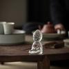 1pc glass little monk tea pet ornament zen glass Rulai small Buddha statue kung fu tea set tea tray tea ceremony accessories