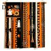 Seasonal Festival Gift Halloween Rag Banner, Orange Black Skull Ghost Pumpkin Hanging Decoration, Rustic Theme Banner Fabric Stripe for Front